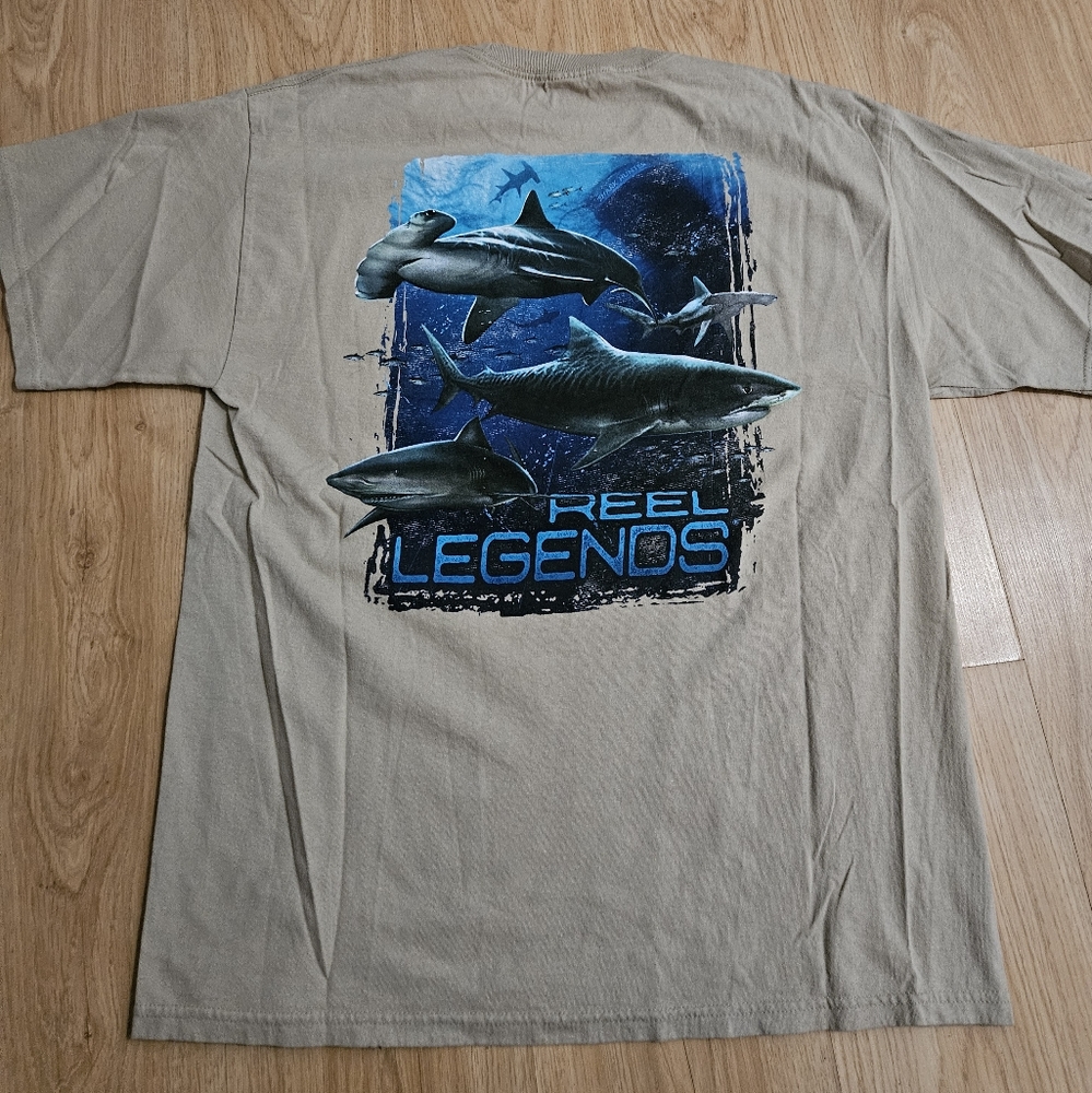 Reel legends t shirt shark